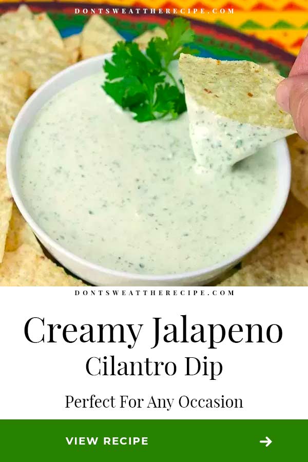 Chuy S Creamy Jalapeno Cilantro Dip Don T Sweat The Recipe