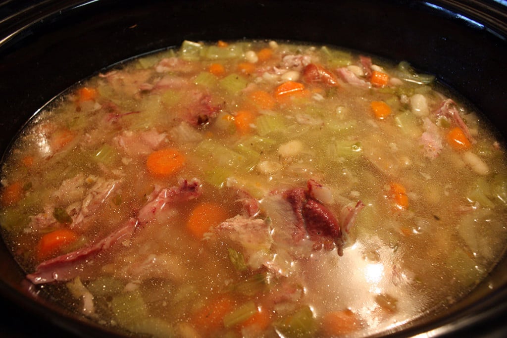 Bean and Ham Soup in the crock pot