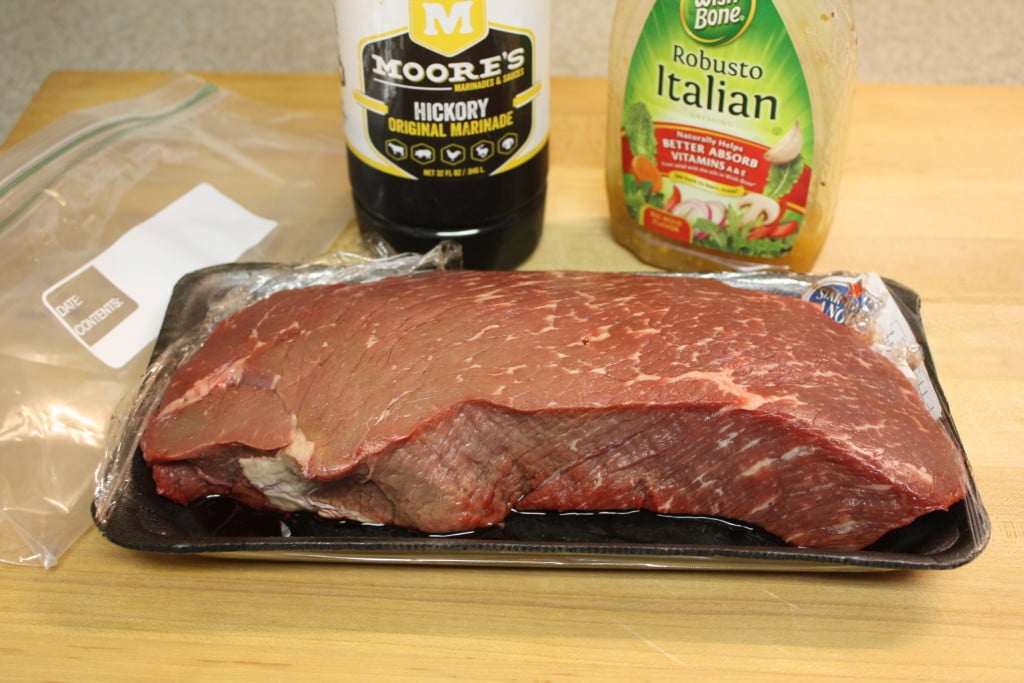 London Broil and marinade ingredients.