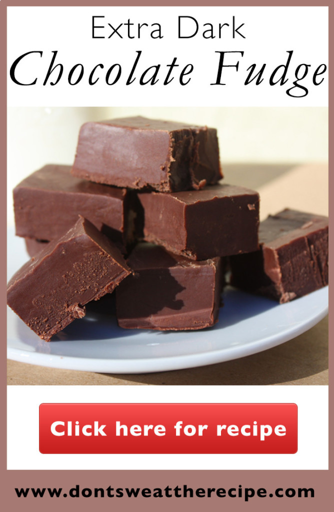 Extra Dark Chocolate Fudge - Don't Sweat The Recipe
