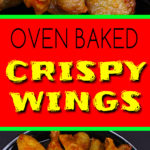 The trick to extra crispy oven baked chicken wings! No more deep frying. #chickenwings #crispy