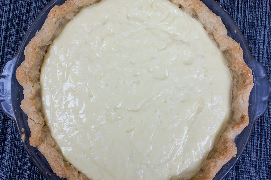 Coconut Cream Pie in baked crust