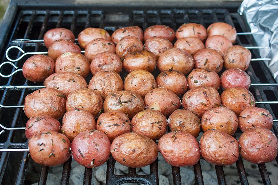 Skewered Grilled Potatoes