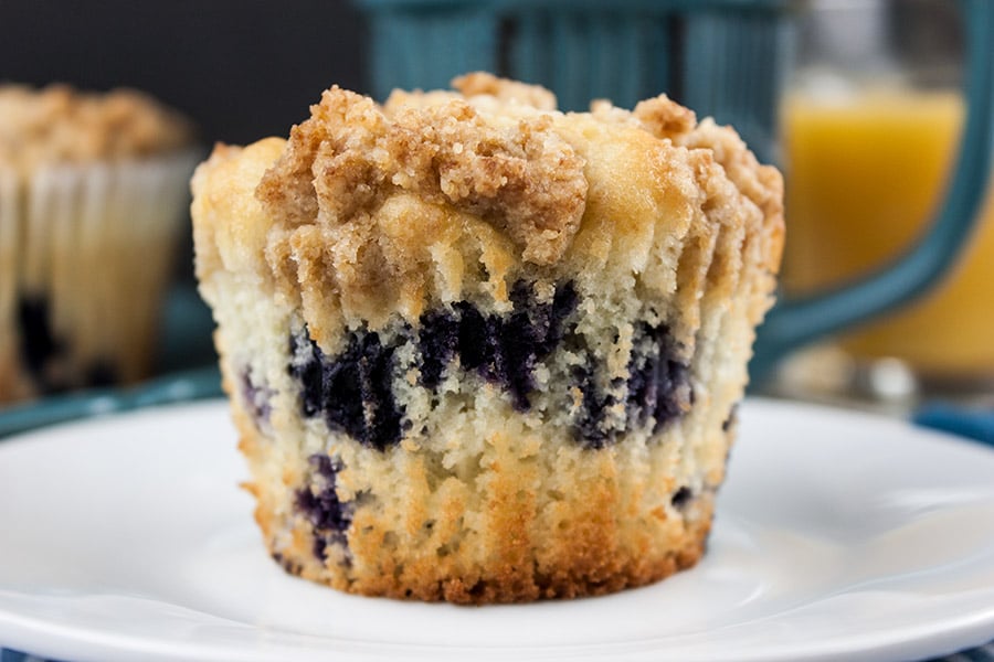 Blueberry Muffins Tops with Streusel