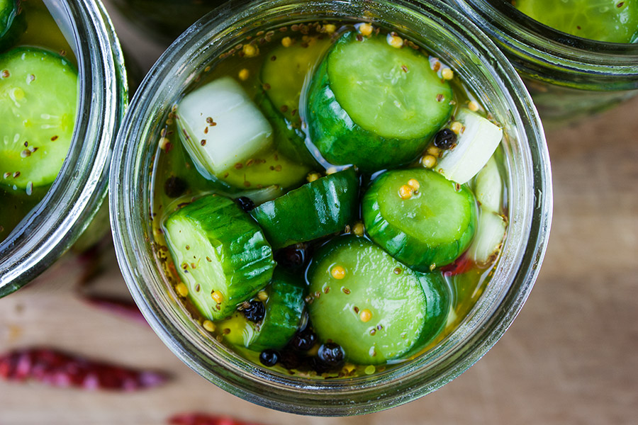 Spicy Bread And Butter Pickles Don T Sweat The Recipe