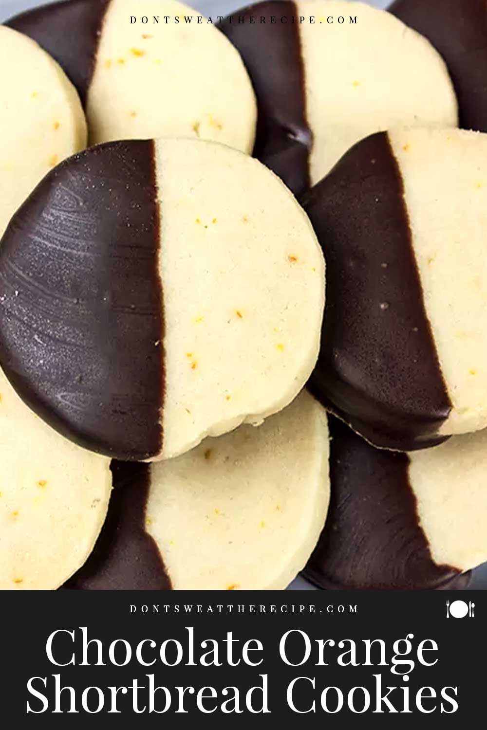 Slice and Bake Chocolate Orange Shortbread Cookies - Don't Sweat The Recipe