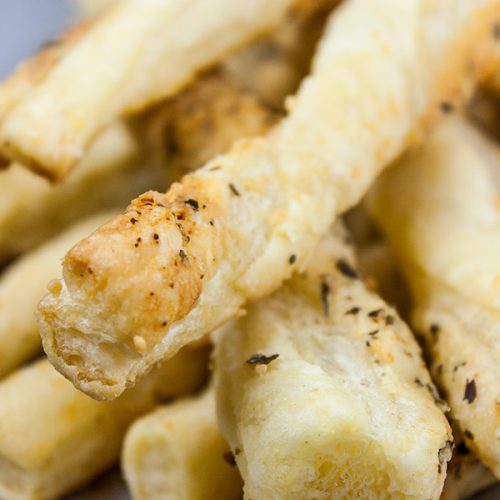 Parmesan Puff Pastry Breadsticks Recipe - Appetizer Addiction