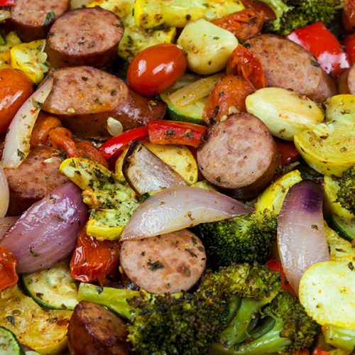 Sheet Pan Sausage and Vegetables - Don't Sweat The Recipe