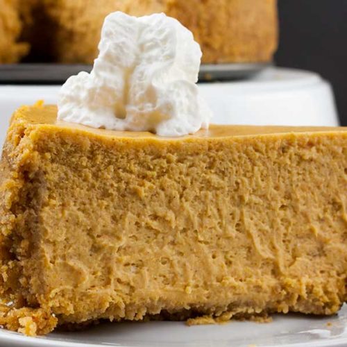 Easy Spiced Pumpkin Cheesecake - Don't Sweat The Recipe