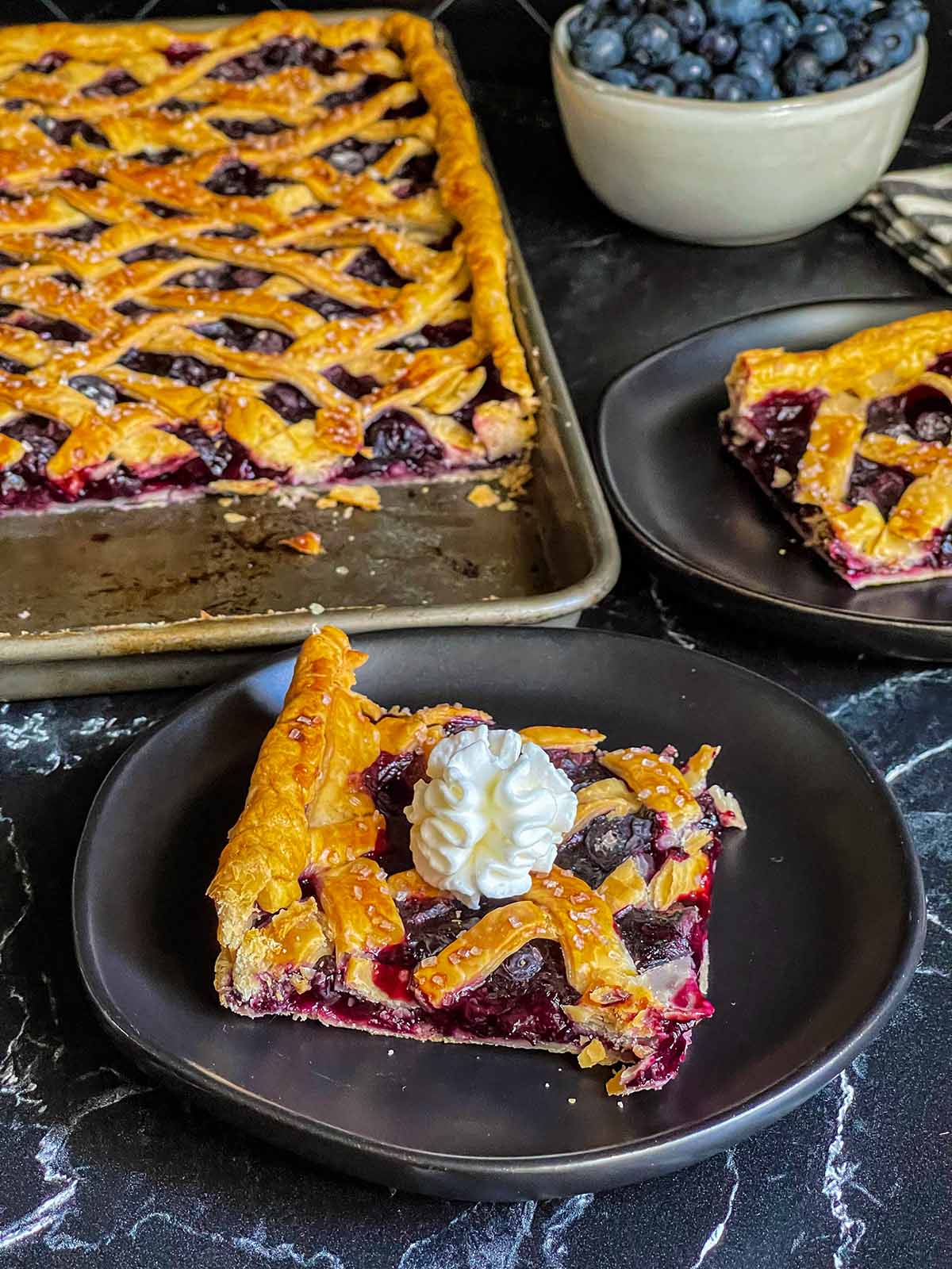 Homemade Blueberry Slab Pie