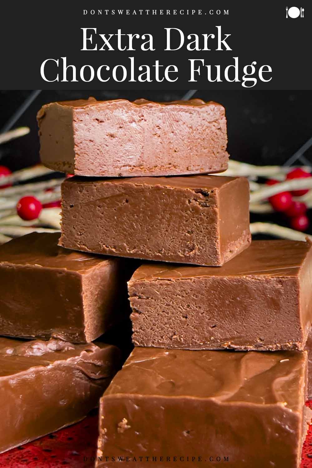 Extra Dark Chocolate Fudge Don T Sweat The Recipe   Extra Dark Chocolate Fudge Pin 05 