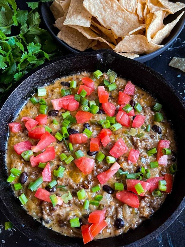 Quick And Easy Queso Fundido With Ground Beef - Don't Sweat The Recipe