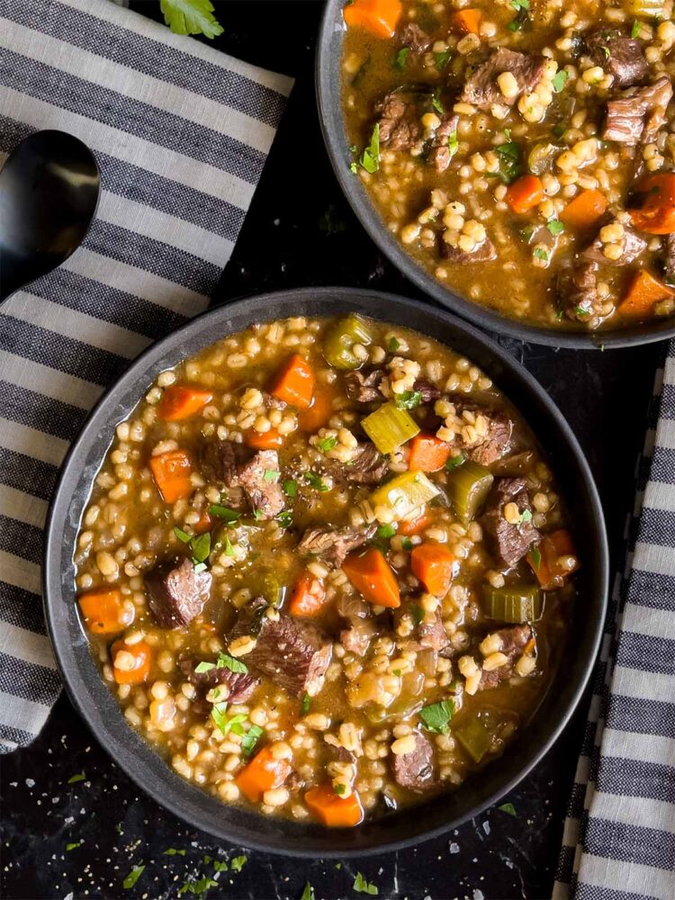 Beef Barley Soup - Don't Sweat The Recipe