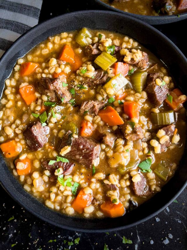 Beef Barley Soup - Don't Sweat The Recipe