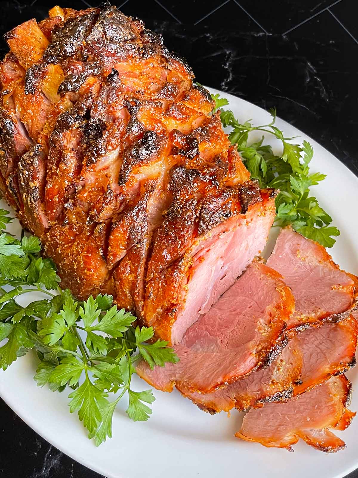 Brown Sugar Glazed Ham - Cooking For My Soul