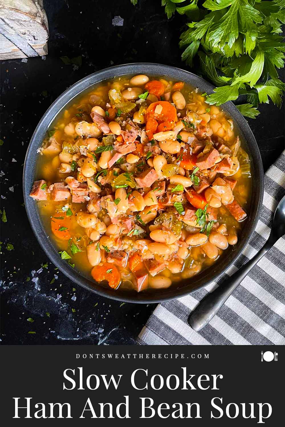 Easy Slow Cooker Ham And Bean Soup - Don't Sweat The Recipe