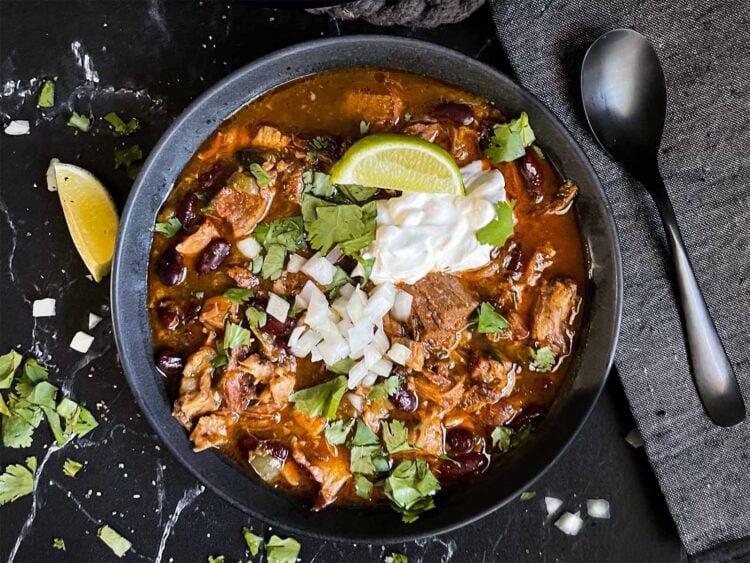 Smoked Pork Chili - Don't Sweat The Recipe