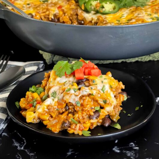 Mexican Ground Beef And Rice Casserole - Don't Sweat The Recipe