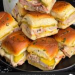 Roll-cut pork tenderloin Cuban sliders.