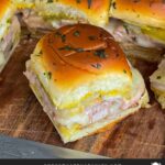 Roll-cut pork tenderloin Cuban sliders.