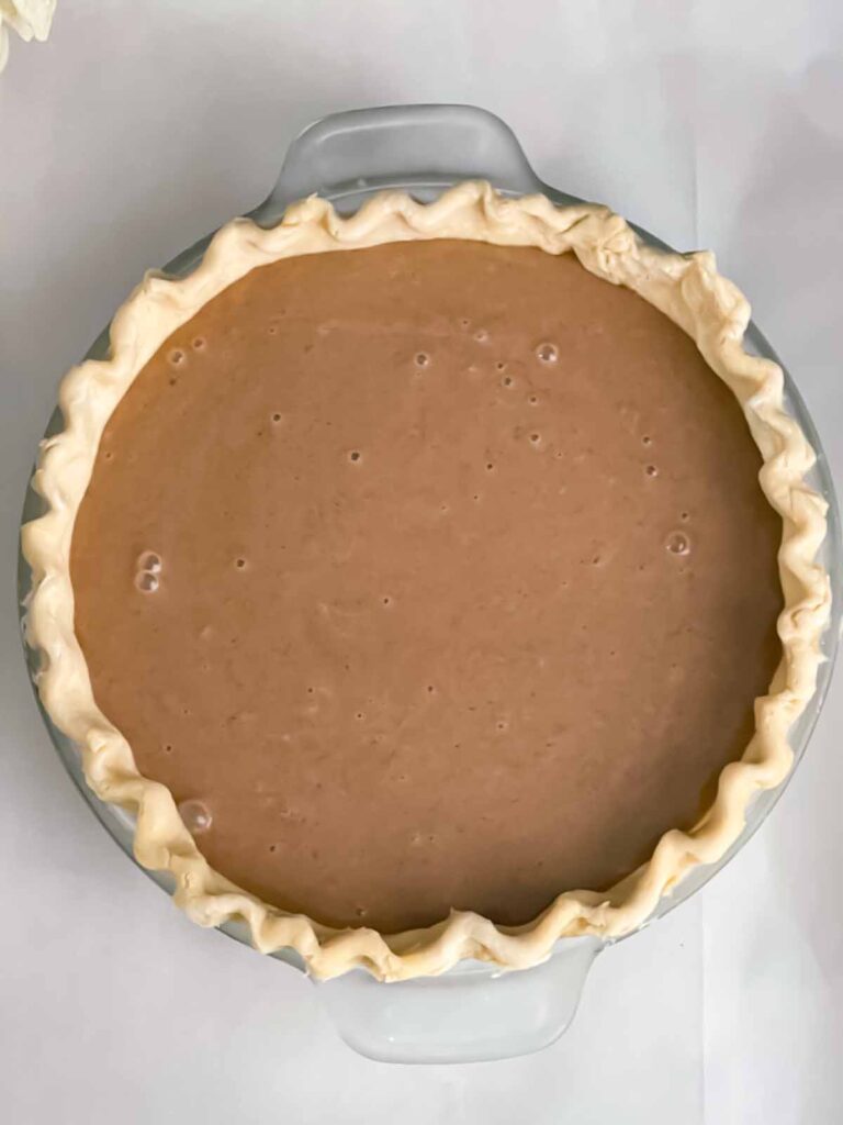 An apple butter pie, unbaked.