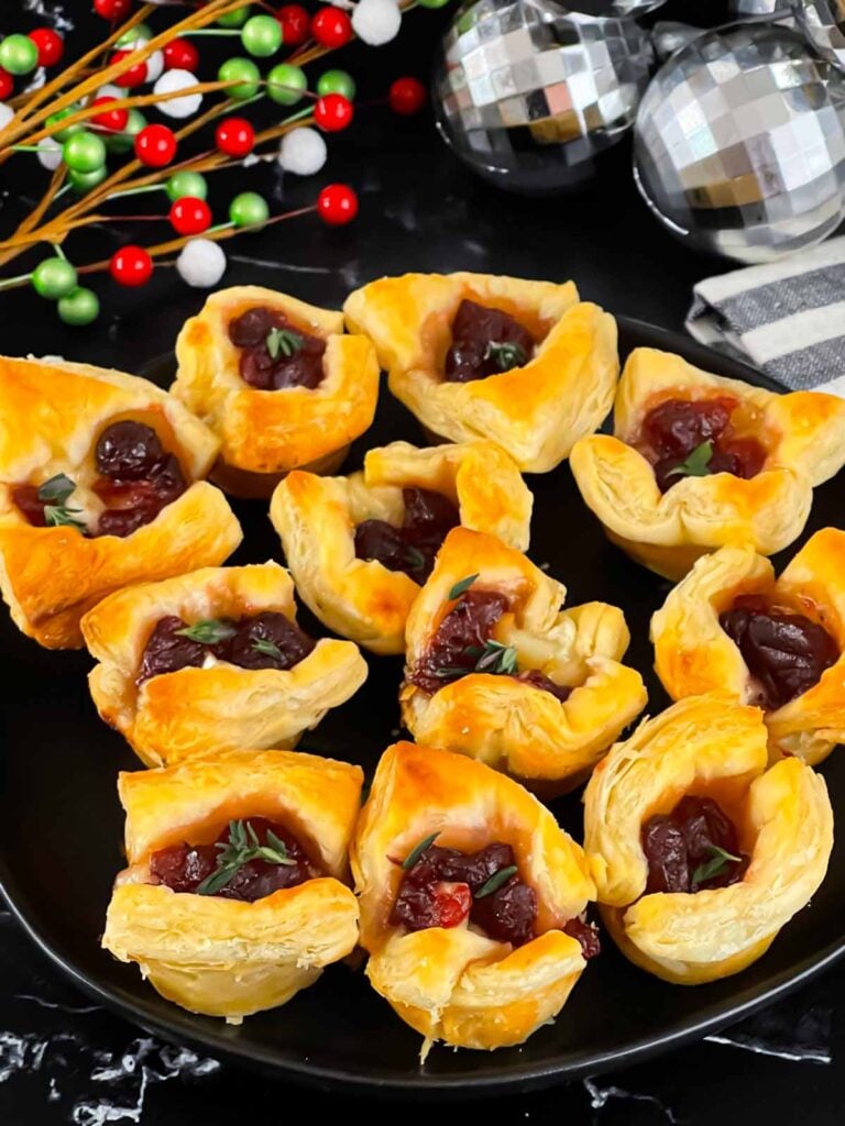 Baked Cranberry brie bites.