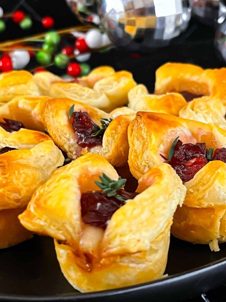 Baked Cranberry brie bites.