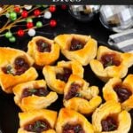 Baked Cranberry brie bites.