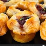 Baked Cranberry brie bites.