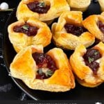 Baked Cranberry brie bites.